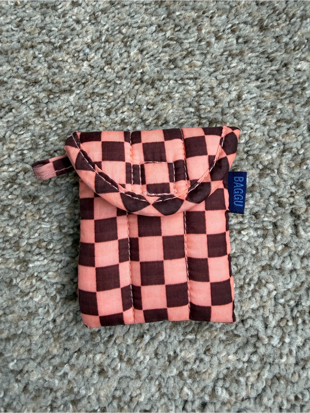 BAGGU checkered AirPods case